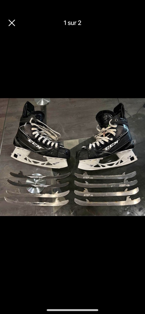Intermediate CCM Wide Width  Size 5.5 RibCor 80K Hockey Skates
