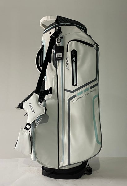 XXIO 2022 Ladies Stand Bag White Grey 5-Way Divide Dual Strap Golf Bag NEW!!