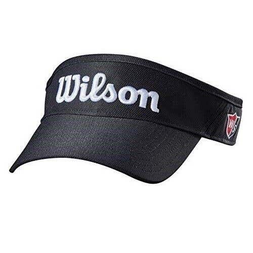 Wilson Staff Golf Visors Hats - Adjustable Visor - Wilson Dealer - BLACK
