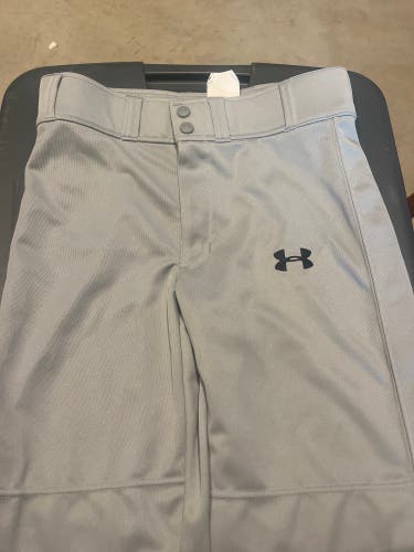 Gray Used Large Under Armour Game Pants