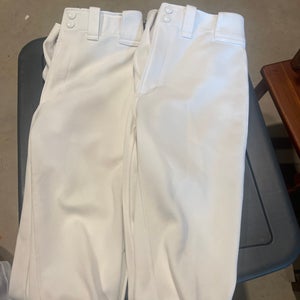 2 Pair White Used XL Mizuno Game Pants