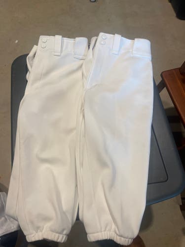 2 Pair White Used XL Mizuno Game Pants