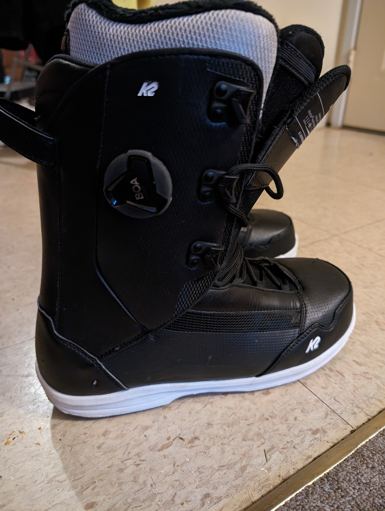 Men's Used Size 12 (Women's 13) K2 Darko Snowboard Boots Adjustable Flex Freestyle