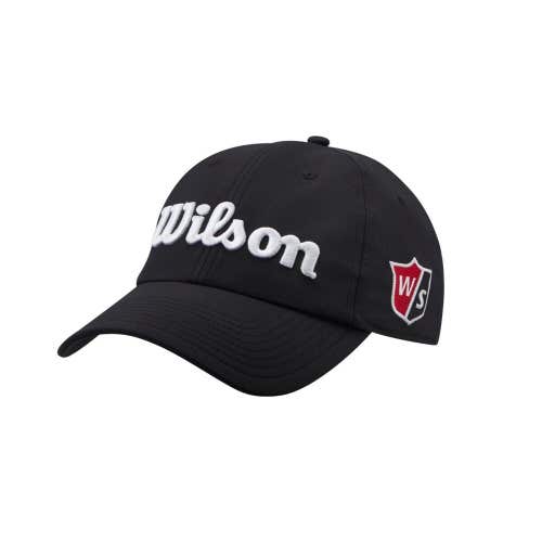 Wilson Staff Pro Tour Junior Golf Hat - Adjustable Junior Golf Hat - BLACK