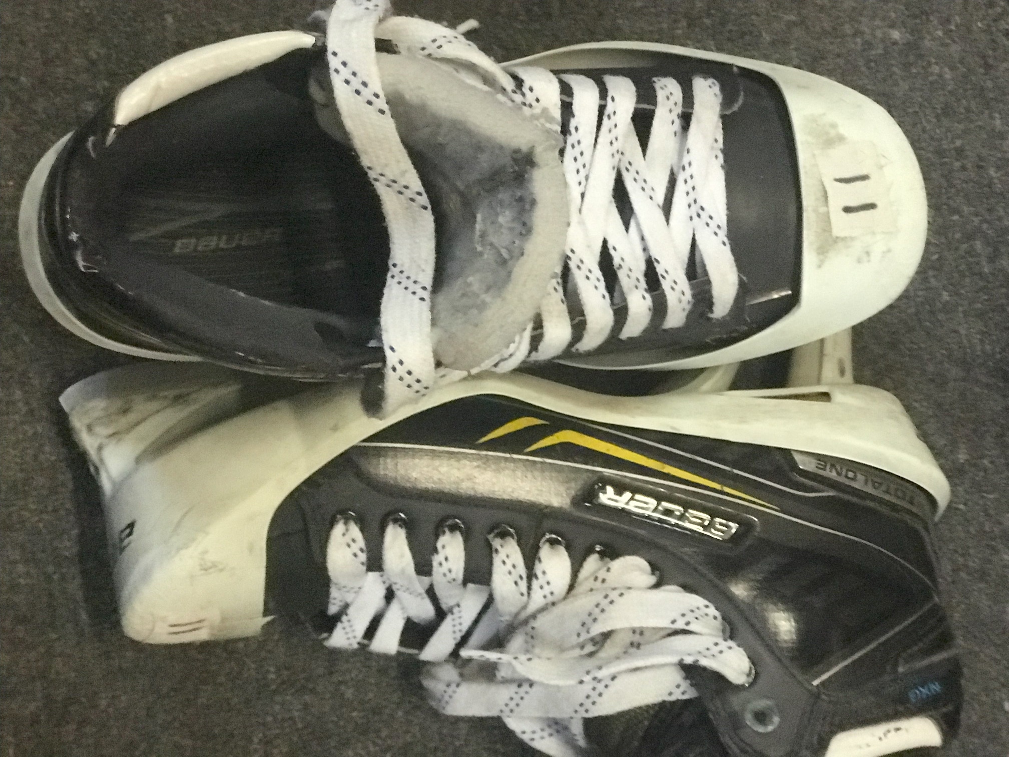 Youth Used Bauer Total One NXG Hockey Goalie Skates Regular Width 11