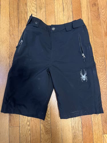 Black Used Kids Unisex Spyder Shorts