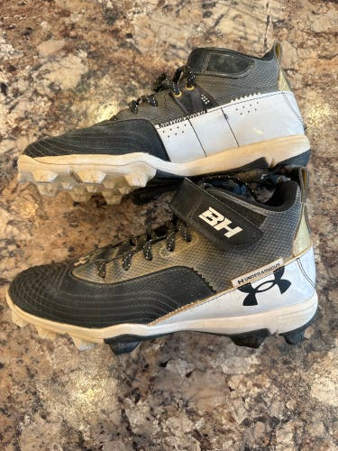 Black Used Adult Men's 8.5 (W 9.5) Molded Under Armour Bryce harper Cleat