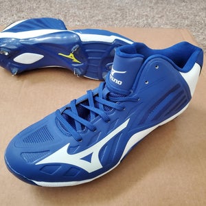 Blue New Adult Men's Size Men's 10.5 (W 11.5) Metal Mizuno High Top