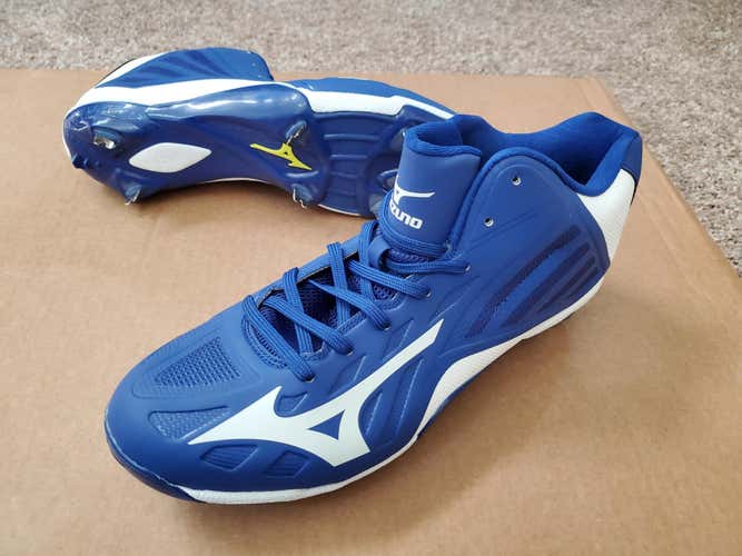 Blue New Adult Men's Size Men's 10.5 (W 11.5) Metal Mizuno High Top