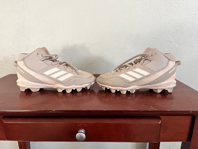 Gray Unisex Molded Cleats Adidas Cleats