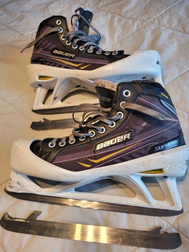 Senior Used Bauer Supreme One.7 Hockey Goalie Skates Regular Width 9.5