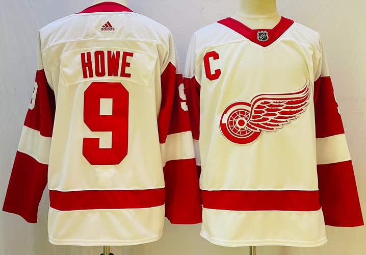 Detroit Red Wings 9 Gordie Howe Red Winter Heritage Ice Hockey Jerseys 52