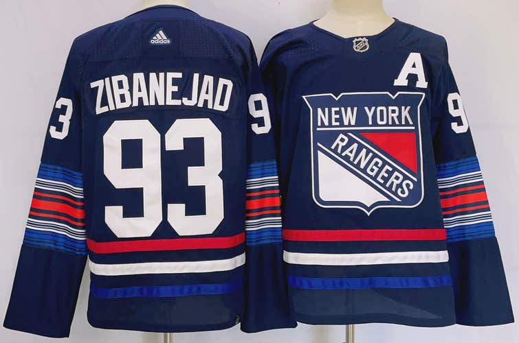 Mika Zibanejad New York Rangers Jersey  for Ice Hockey Vintage Size 3XL Navy
