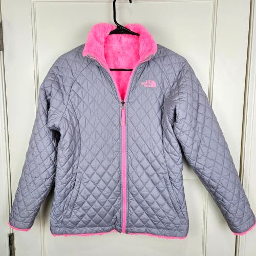 The North Face Mossbud Swirl Girl's Junior Size: L Puffer Reversible Jacket Pink