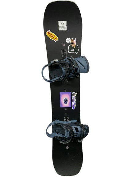 Used Burton Kilroy Twin Camber 145 Cm Men s Snowboard Combo