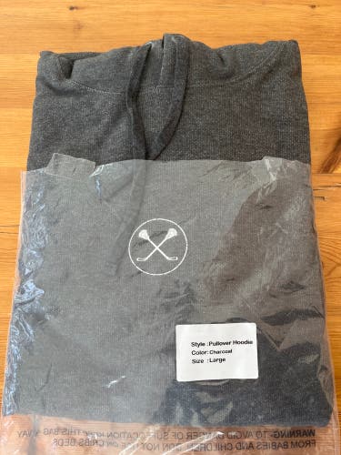 Brand New Stick Bros Hoodie Sweatshirt, gray/charcoal, size Large