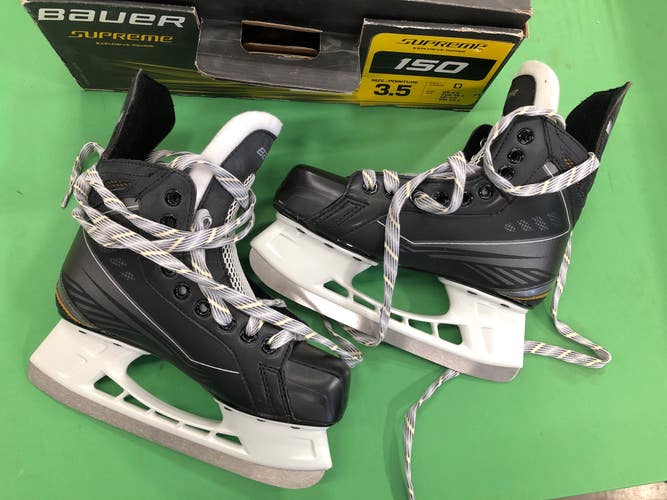 Used Bauer Supreme 150 Hockey Skates D&R (Regular) 3.5 - Junior