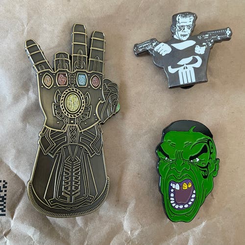 Marvel Infinity Gauntlet / Punisher / Hulk Pins