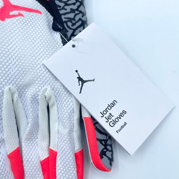 Nike Jordan Jet 7.0 Football Gloves Black Grey Magnigrip+ Men's Size XXL NWT  $70