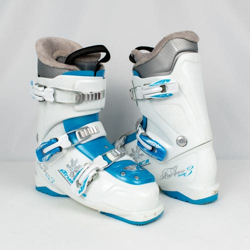 Used Kid's Nordica Firearrow Team 3 All Mountain Ski Boots Kid's 6/6.5 Mondo 24/24.5 Blue/White