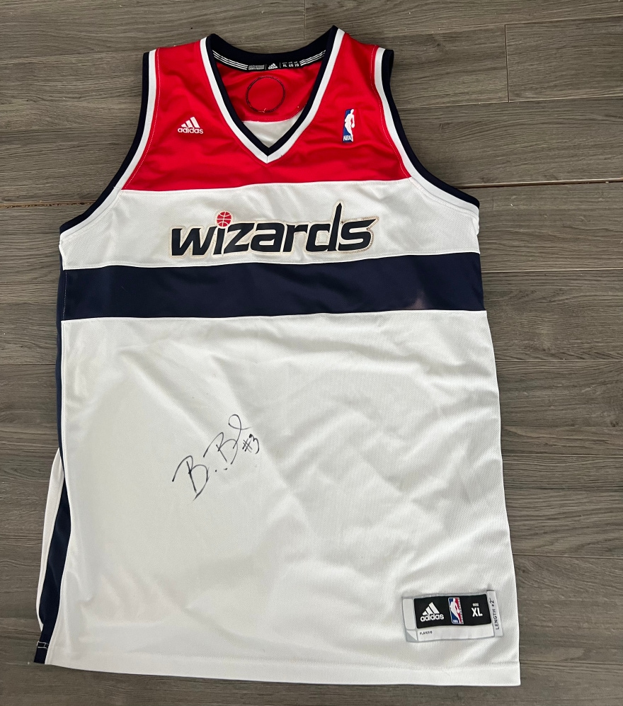 Bradley Beal signed Washington Wizards NBA size XL adidas basketball jersey