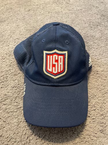 Used Adidas Team USA 2016 World Cup Of Hockey Hat