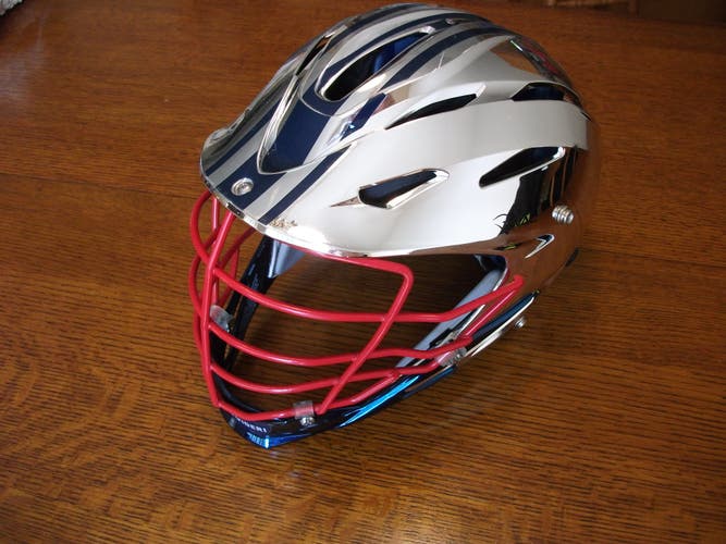 Used STX Rival Helmet Silver Chrome Helmet