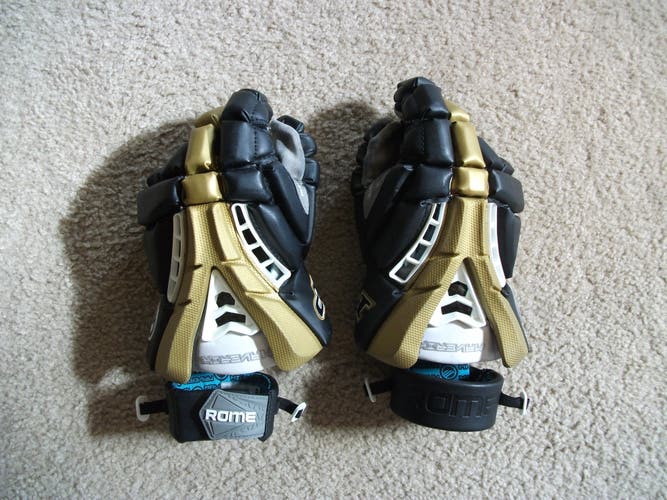 Used Maverik Rome Lacrosse Gloves 13" - Purdue University Team Gloves