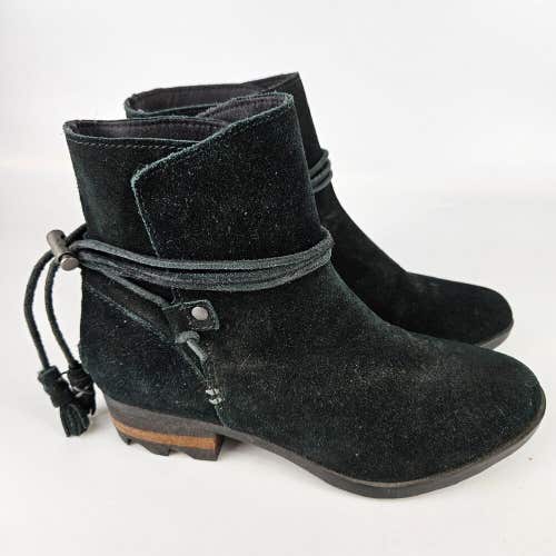 Sorel Farah Women's Size 8 Black Suede Boots Booties NL2682-010 Shoe