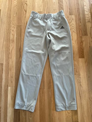 Adidas Men’s Triple Stripe Open Bottom Baseball Pants - Grey - Small