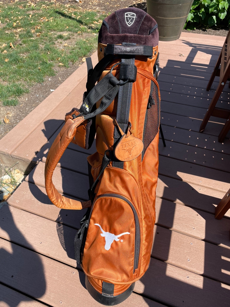 Nike Golf Bag University of Texas Longhorns Burnt Orange 5 way Izzo Dual Strap Kickstand