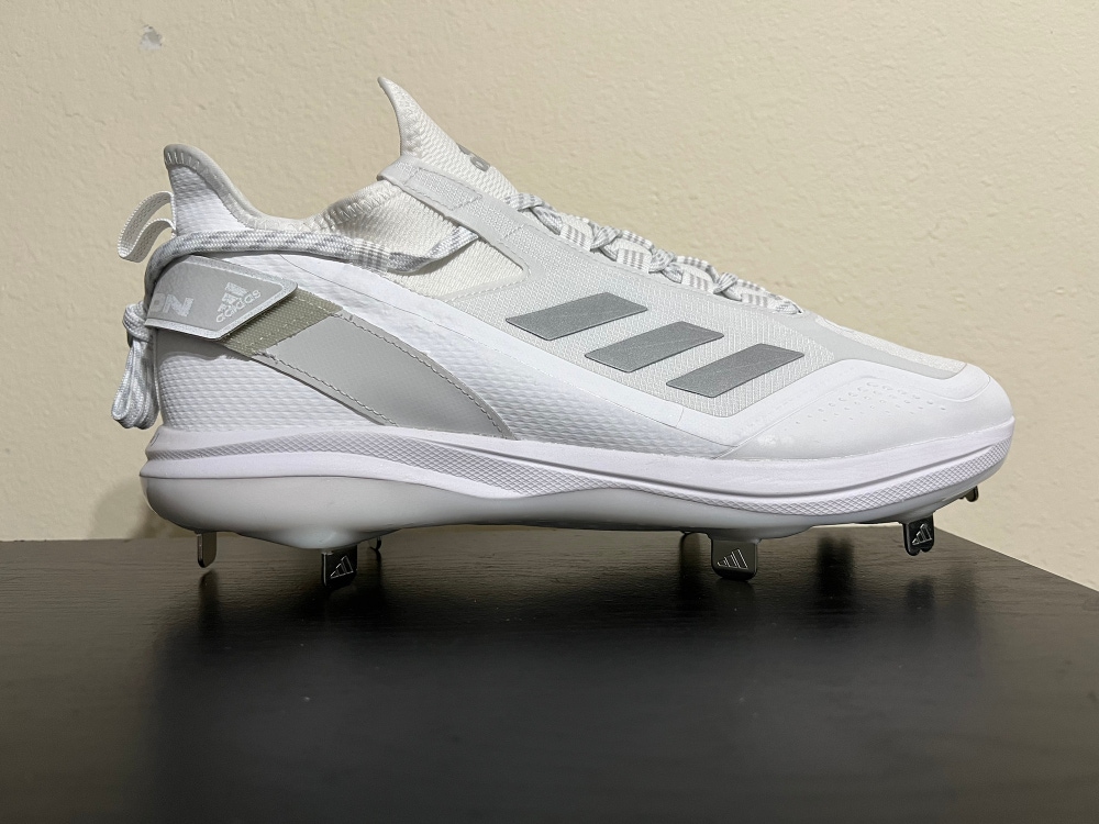 Adidas Icon 7 BOOST Baseball Cleats White Grey Men's Size 12 S23847.