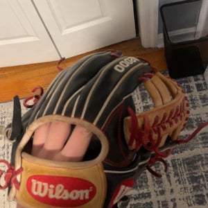 Wilson A2000 11.75 Infield Pro Stock 1785 BLACK BEIGE RED LEATHER