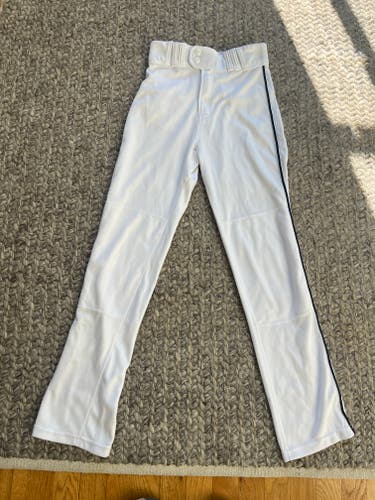 Rawlings Pro 150 White w/Navy Pipe Baseball Pants - Used - Adult Small