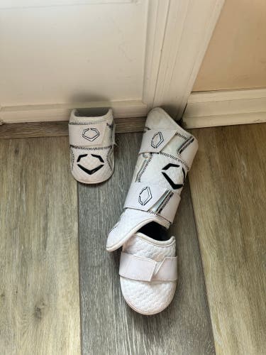 White Used Senior EvoShield Elbow Protection Leg guard