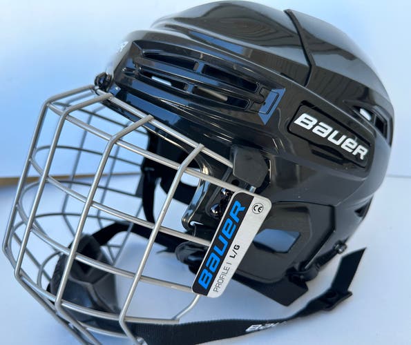 Used Large Bauer IMS 5.0 Helmet Combo