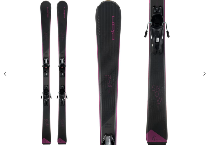 NEW 2023 Elan skis Snow black Skis women's + EL9.0 Bindings size adjustable 146cm
