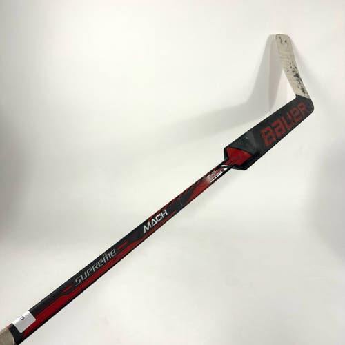 Damaged Black and Red Bauer Mach Goalie Stick - 25" paddle #G323-10