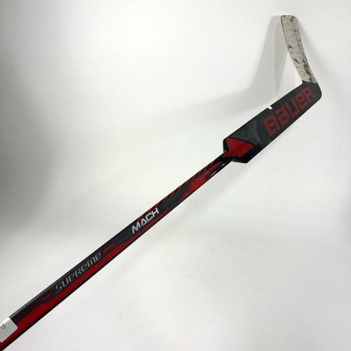Damaged Black and Red Bauer Mach Goalie Stick - 25" paddle #G324-10
