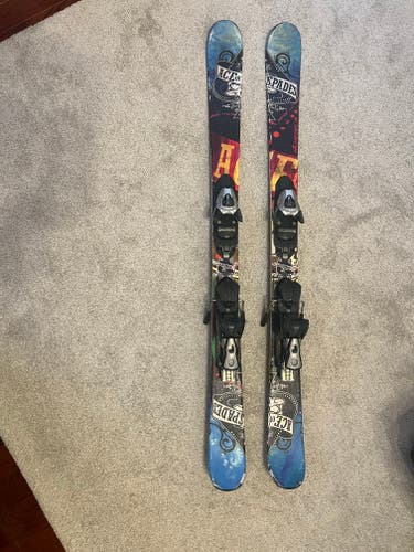 Used Kid's Nordica 128 cm Ace of spades J Skis With Bindings
