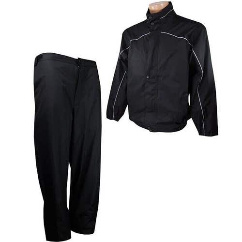 Firethorn Rain Suit - Golf Gear Rain Suit with Jacket and Pants - BLACK - 2XL