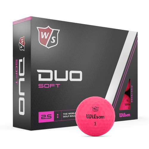Wilson Staff Duo Soft 2.5 Golf Balls - World's Softest Golf Ball - Matte PINK