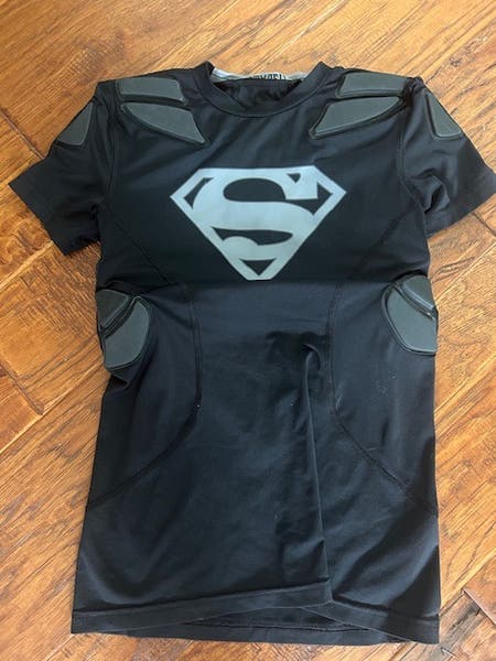 Under Armour Superman 7 Pad Football Compression Shirt Youth
