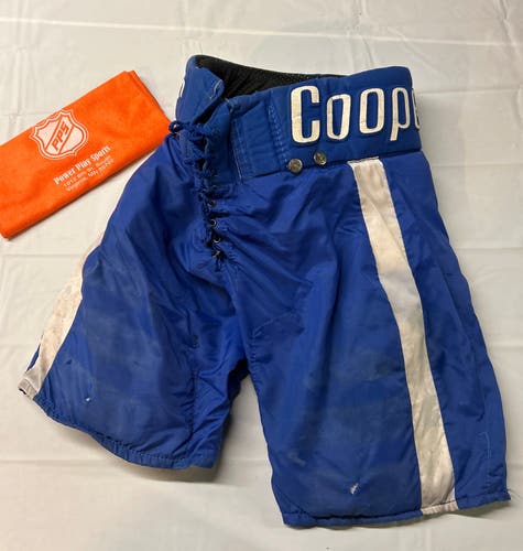 Used Cooper Jr. Large Hockey Pants. Royal.