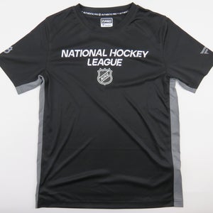 Fanatics NHL Shield Logo League Issued Pro Stock Hockey Athletic Shirt Black Medium