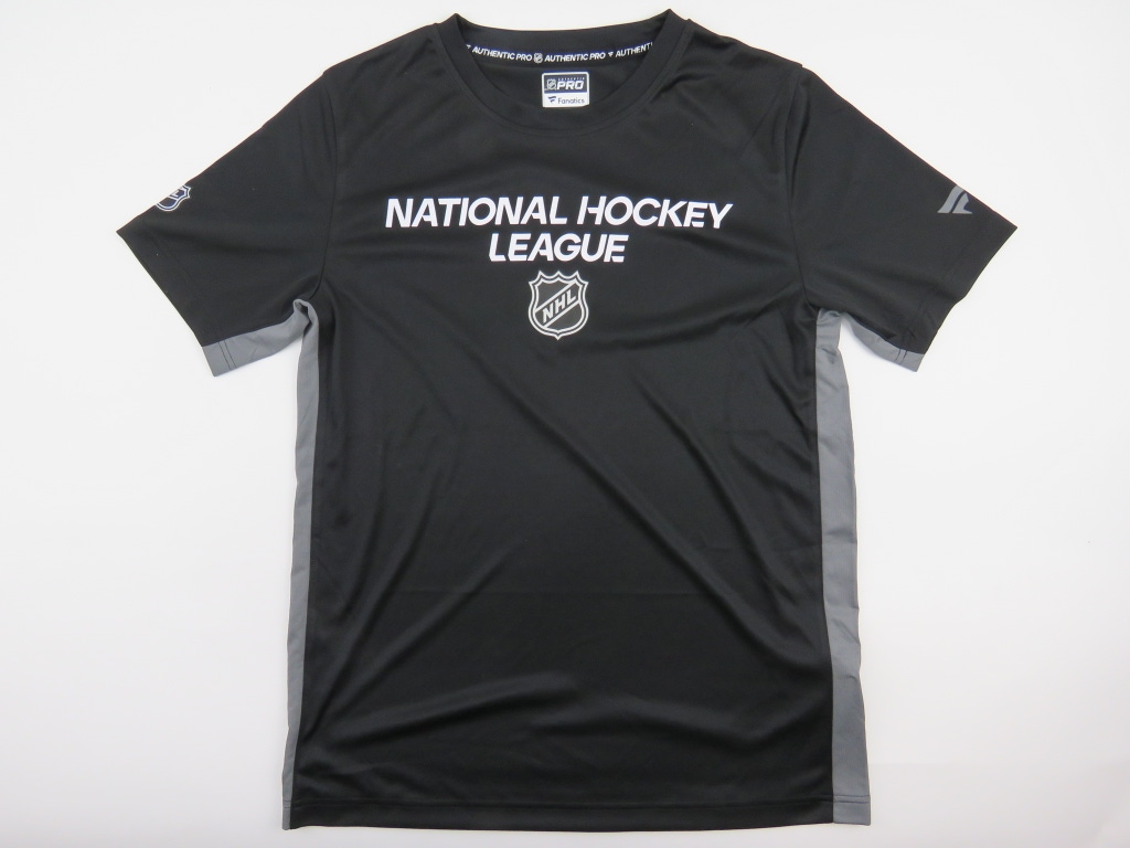 Fanatics NHL Shield Logo League Issued Pro Stock Hockey Athletic Shirt Black Medium