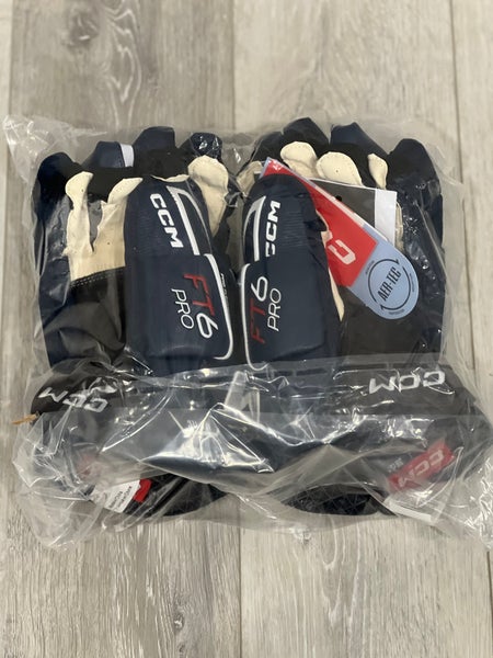 CCM 14” FT6 Pro Gloves (Navy Blue & White)