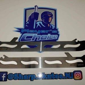 Step BlackSteel Bauer Vertexx 3mm Size 7 Extreme Goalie Runners/Steel