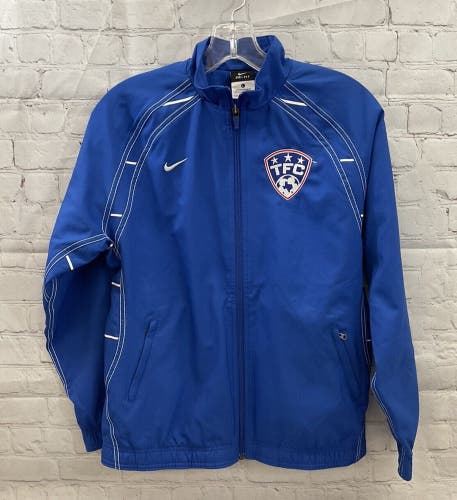 Nike Boys TFC Texas Football Club Size L Royal Blue White Warm Up Jacket NWT $85