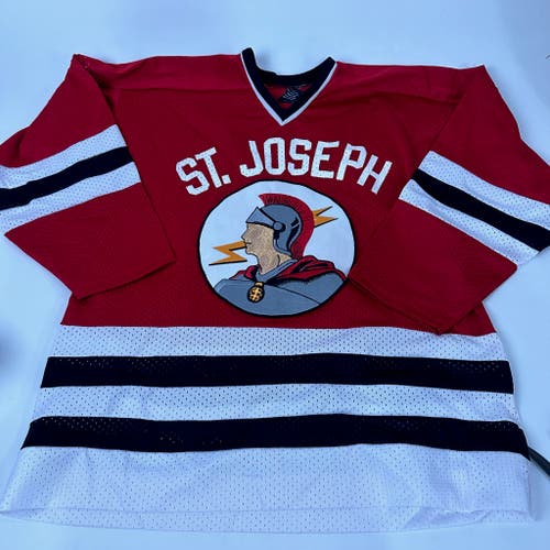 Used St. Joseph Red Mesh Hockey Jersey - Adult XL